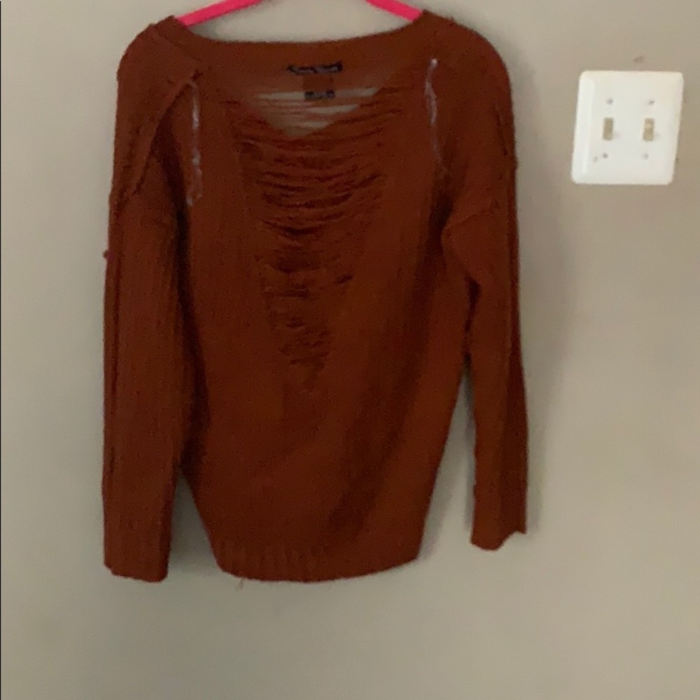burnt orange sweater